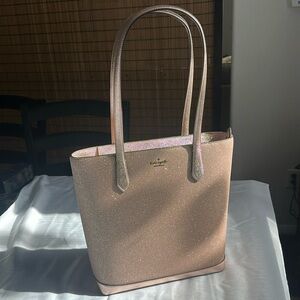 Kate Spade Tote.  Rose Gold. Excellent condition.